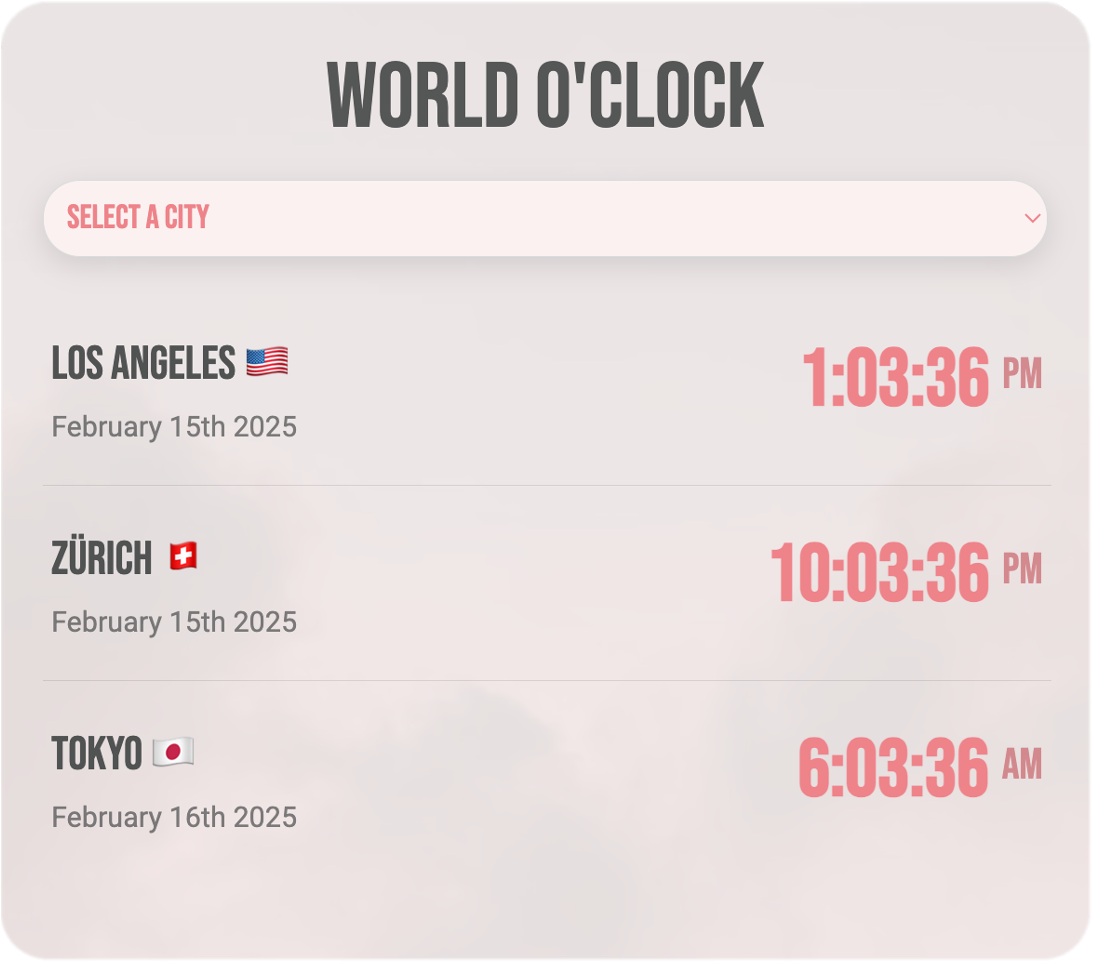 World O'Clock preview